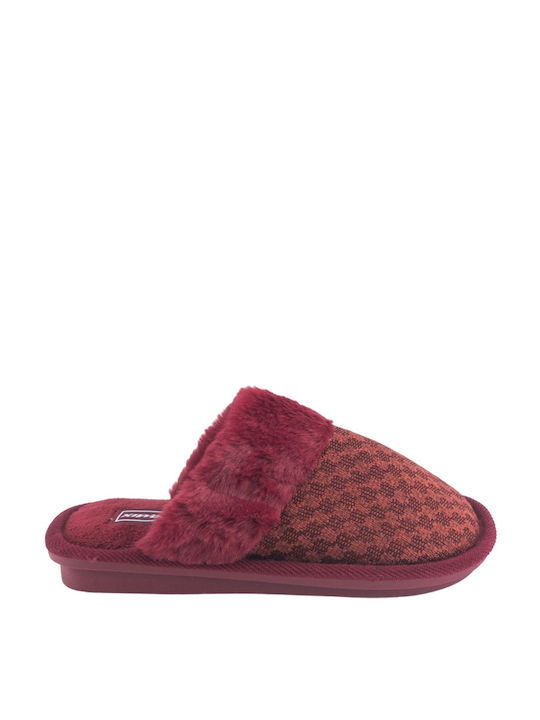 Jomix Women's Slipper In Burgundy Colour