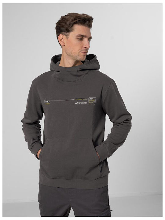 4F Sweatshirt with Hood Gray