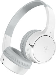 Belkin Soundform Mini Ασύρματα/Ενσύρματα On Ear Παιδικά Ακουστικά με 30 ώρες Λειτουργίας Λευκά