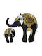Royal Art Collection Set Dekorative Elefanten aus Polyresin 2Stück