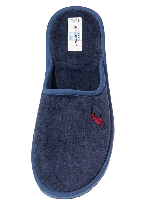 Amaryllis Slippers Men's Terry Slippers Blue