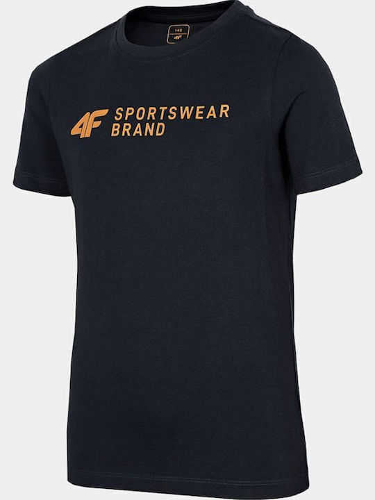4F Παιδικό T-shirt Μαύρο