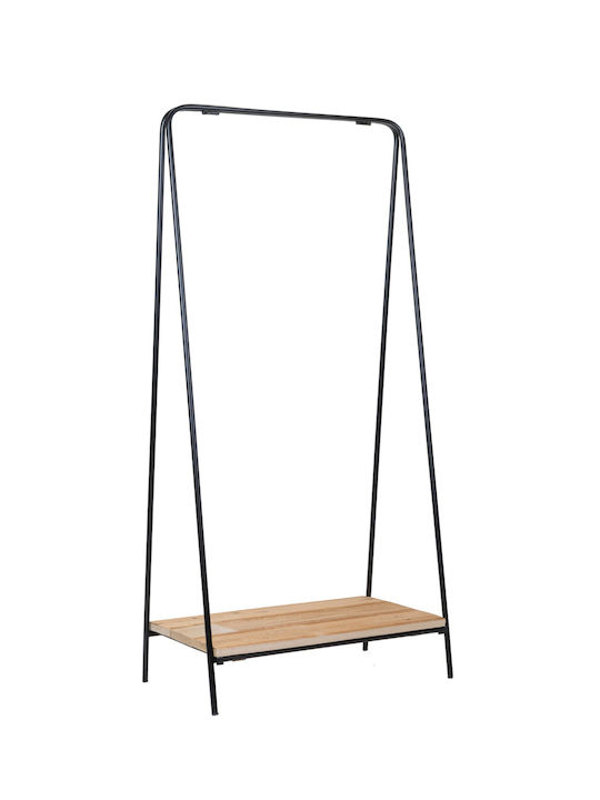 JK Home Decoration Cuier de podea din Metal Neagră 60x37x129cm