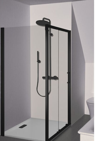 Ideal Standard Connect 2 Kabine für Dusche mit Schieben Tür 100x75x190cm Schwarz
