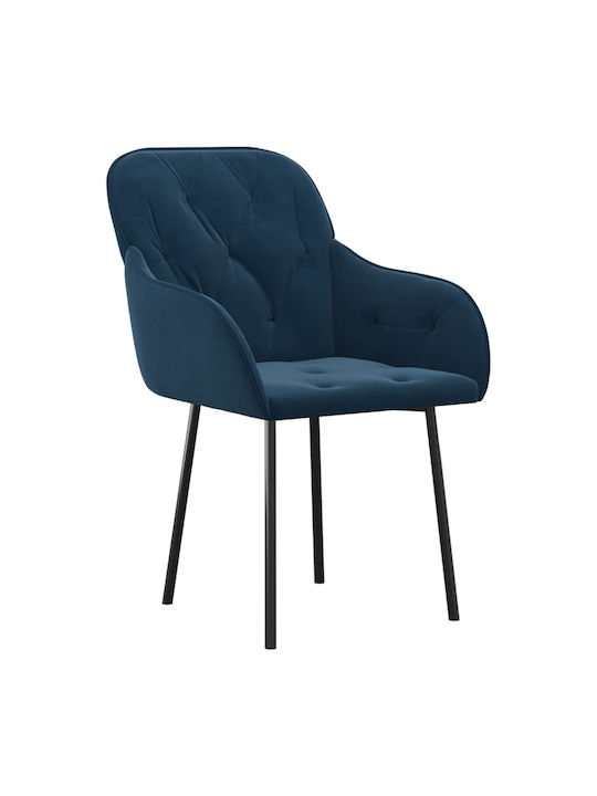 Dining Room Velvet Armchair Μπλε 57x61x80cm 2pcs