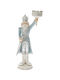 Iliadis Christmas Light Blue Candlestick 13cm