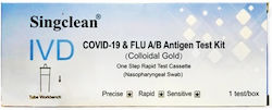 Singclean Ivd Covid-19 & Flu A/B Antigen Kit Rapid Test Covid & Γρίπης