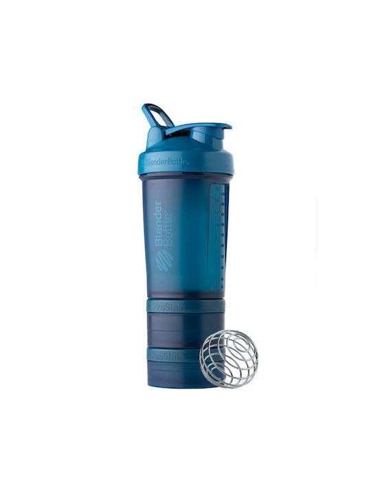 Blender Bottle Prostak Plastic Protein Shaker 650ml Blue
