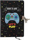 Total Gift Let's Play Carnet 96 Foi A5 cu Lacăt Negru