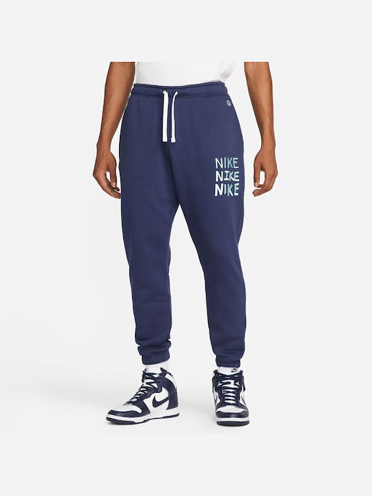 Nike Sportswear Παντελόνι Φόρμας με Λάστιχο Fleece Μπλε