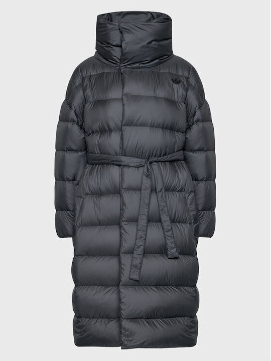 Adidas Fashion Μακρύ Γυναικείο Puffer Μπουφάν για Χειμώνα Μαύρο