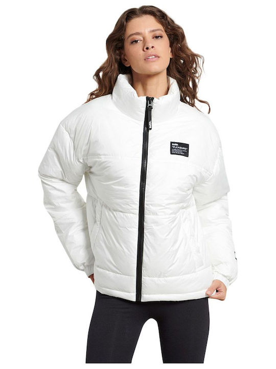 BodyTalk Kurz Damen Puffer Jacke für Winter Weiß