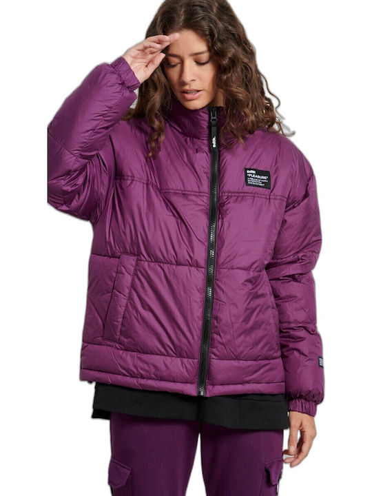 BodyTalk Kurz Damen Puffer Jacke für Winter Lila