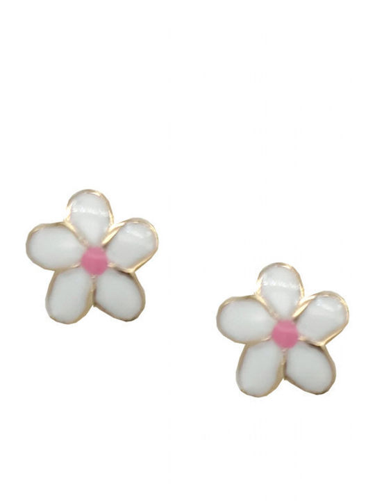 Mertzios.gr Kids Earrings Studs from Gold 14K