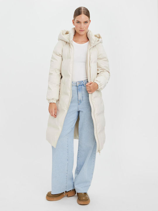 Vero Moda Lang Damen Puffer Jacke für Winter Birch