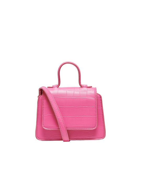 ONLY PETRA CROCO PU BAG PINK FLAMBE 15238782 - FUCHSIA ДАМСКА ЧАНТА