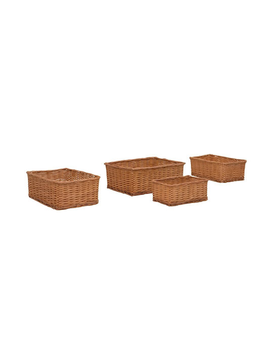 Wicker Decorative Baskets Set 4pcs vidaXL