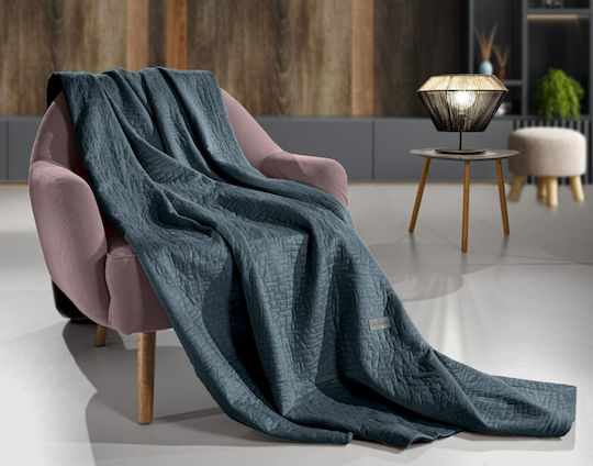 Guy Laroche Avon Armchair Throw 2 Sides Velvet 170x150cm Emerald With Pillowcase