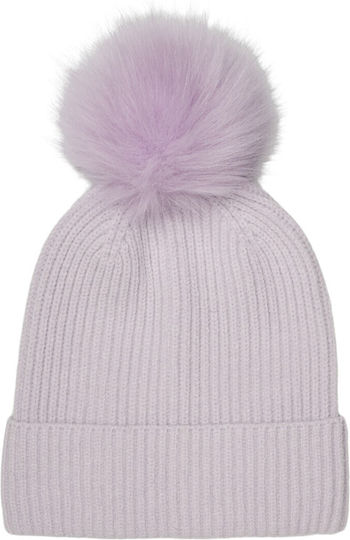 Pom Pom Beanie Feminin Căciulă Tricotat în culoarea Lila