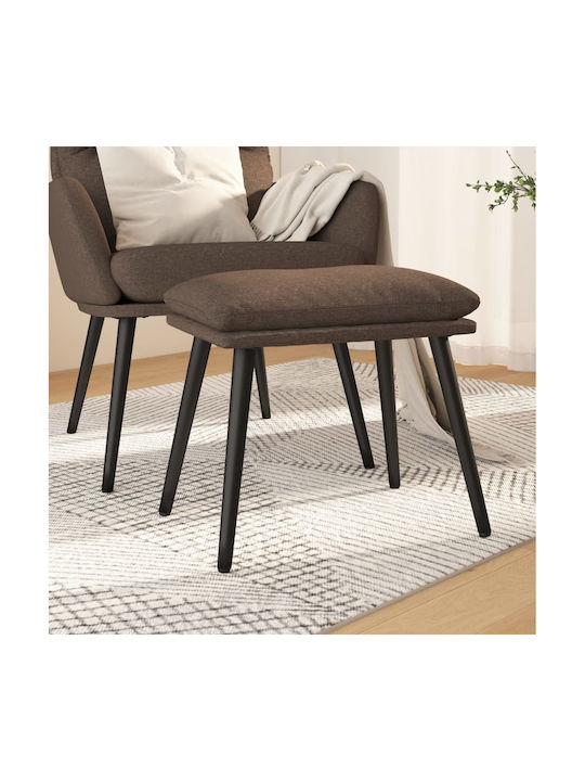 Υποπόδιο Επενδυμένο με Ύφασμα Taupe 45x29.5x39εκ.
