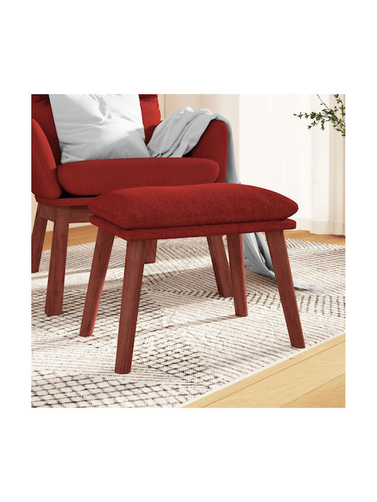 Stool Footstool Upholstered with Fabric Bordeaux 45x29.5x39cm