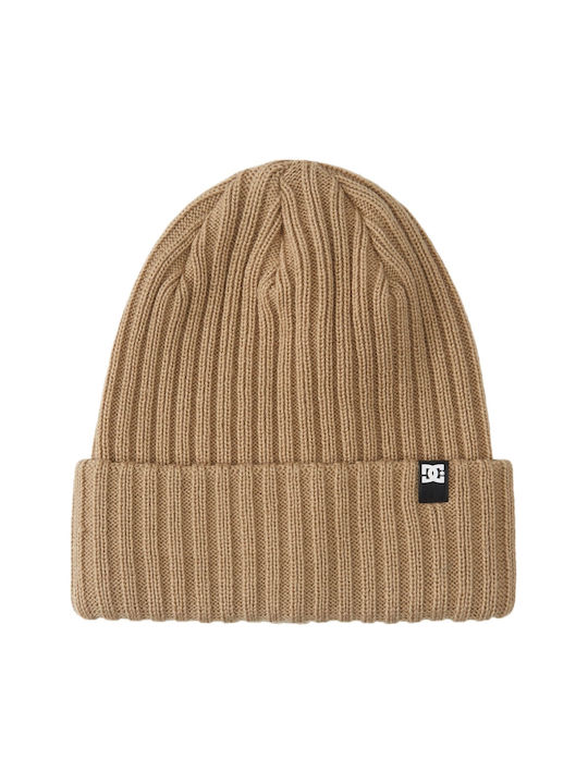 DC Ribbed Beanie Cap Brown