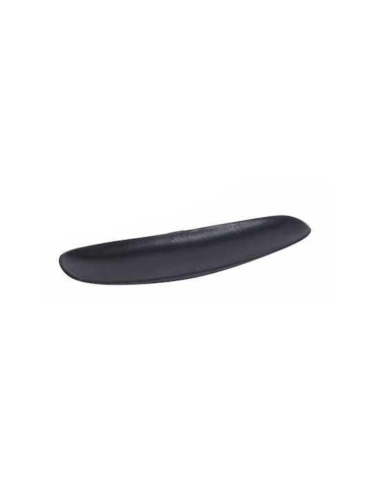 InTheBox Oval Aluminum Decorative Platter Dhoti Black 43x13x5cm