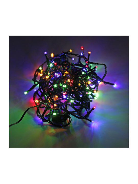 100 Weihnachtslichter LED 5für eine E-Commerce-Website in der Kategorie 'Weihnachtsbeleuchtung'. Mehrfarbig Elektrisch vom Typ Zeichenfolge mit Grünes Kabel und Programmen Adeleq