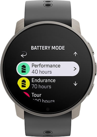 Suunto 9 Peak Pro Titanium 43mm Αδιάβροχο Smartwatch με Παλμογράφο (Titanium Slate)