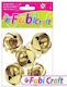 Fabi Metallic Decorative Bell for DIY Crafts Gold 5 Pieces