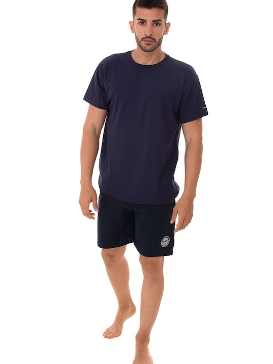 Bodymove Ανδρικό T-shirt Navy Μπλε Μονόχρωμο