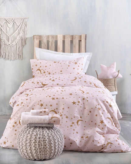 Rythmos Kids Duvet Set Single with Pillowcase Moonlight Pink 160x240cm
