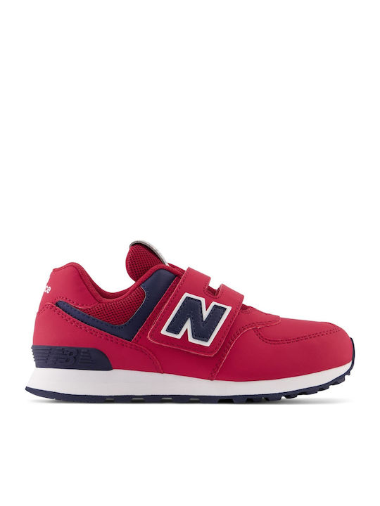 574 Classics Kids Sneakers with Scratch Red