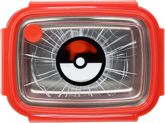 Stor Pokemon Plastik Kinder Lebensmittelbehälter 1.02Es Rot