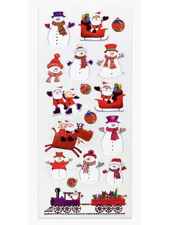 Exas Paper Crăciun Autocolante pentru Perete Xmas Train Set 11x31cm.
