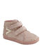 Suede Kinderstiefeletten mit Klettverschluss Rosa