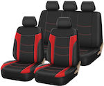 Auto Gs Polyester Covers Set 11pcs Super Sport All In One Black / Red