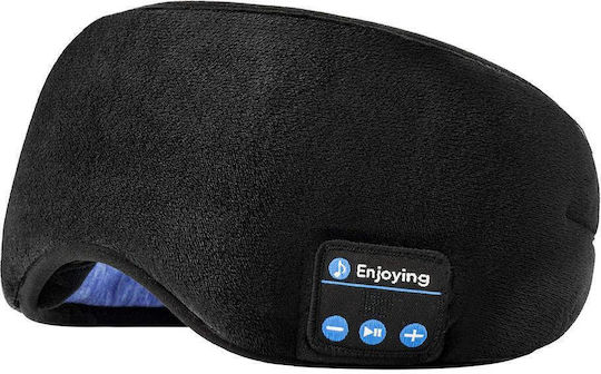 Travel Music Eye Cover Μάσκα Ύπνου Πολυεστερική με Bluetooth Ακουστικά Μαύρη