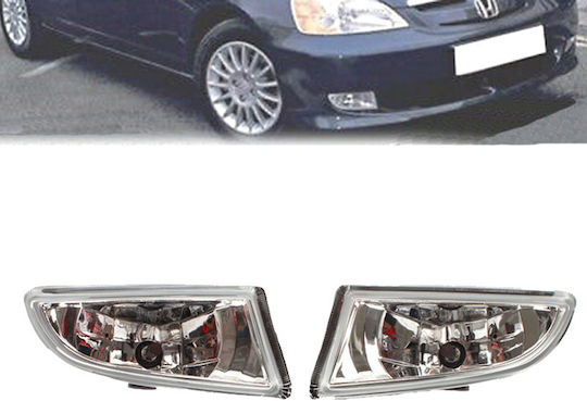 DG-021QD Προβολείς Ομίχλης Αυτοκινήτου Honda Civic 2003 με Λευκό Φωτισμό 2τμχ