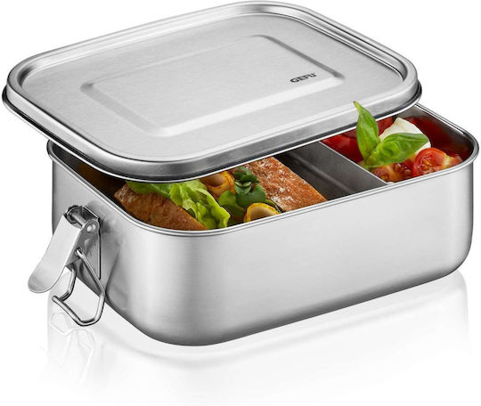 Gefu Lunch Box Silver 1lt Gefu Lunch Box Silver 1lt