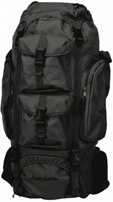 Armymania Rucsac Militar Rucsacuri din Poliester Negru 100lt