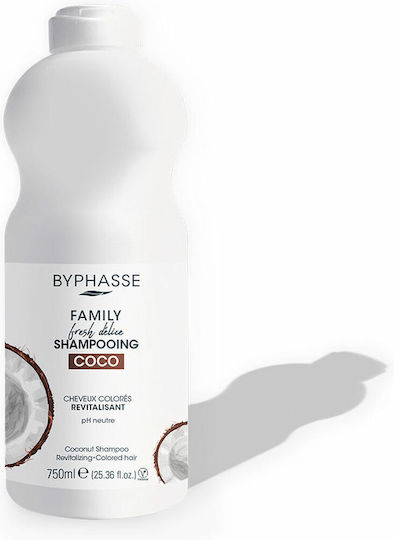 Byphasse Family Fresh Delice Coconut Shampoos for Coloured Hair 750ml