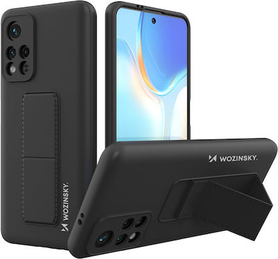 Wozinsky Kickstand Umschlag Rückseite Silikon Schwarz (Redmi Note 11 / 11S 4G)