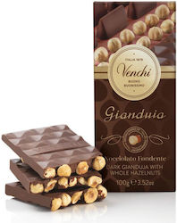 Venchi Gianduja Chocolate Dark Hazelnut Vegan Gluten-Free 100gr