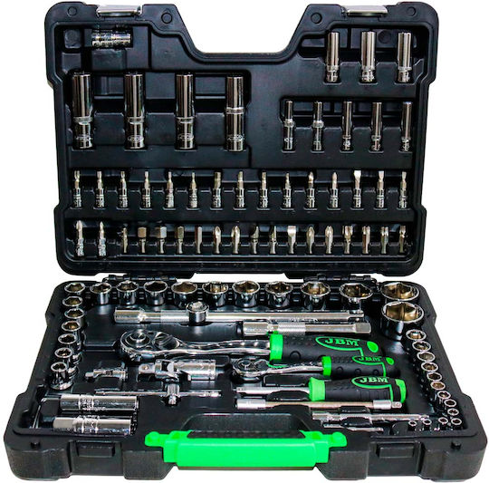 JBM Set de chei tubulare și clichet 1\2" & 1\4" 94buc