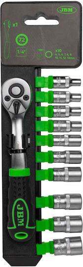 JBM Ratschen- & Steckschlüssel-Sets 1\4" 12Stück
