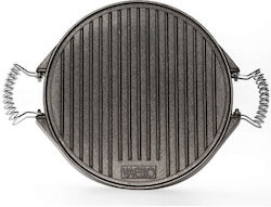 Vaello Non-Stick Baking Plate Double Sided with Cast Iron Grill Surface 32x32cm