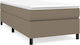 Bed Base Single made of Wood Taupe 90x200x35cm