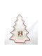 Lalos Ornament de masă de Crăciun Platou De porțelan Red-White L24.8xW16.8cm.