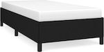 Bed Base Single made of Wood Black 90x200x35cm